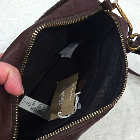 The Carabiner Medium Crossbody Bag Brown Chocolate Raisin Calf Hair NWT - Picture 4 of 6